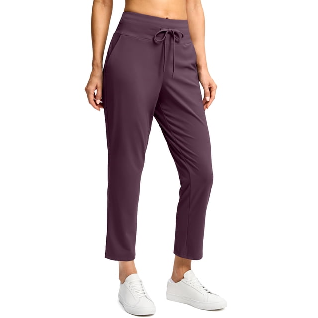 Pantalones G Gradual de cintura alta, golf 7/8, tobillo, color vino para mujer