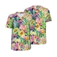thumbnail image 3 of Daiia Watercolor Blooming Cactus Mens Baseball Jersey Button Down Shirts Short Sleeve Sports Uniforms-3X-Large, 3 of 9