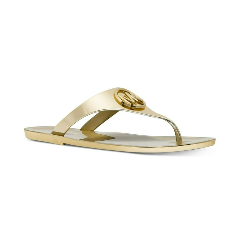 Michael Kors Lillie Jelly Gold Thong PVC Women s Sandals Size 10 Walmart