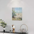 thumbnail image 4 of Beach Bathroom Wall Art Coastal Flower Turtle Butterfly Pictures Bathroom Wall Decor Floral Bathroom Canvas Prints Painting Beach Decorations Framed Artwork for Bathroom Bedroom 12"x16", 4 of 6