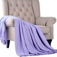 thumbnail image 3 of Home Soft Things Reversible Tweed Throw Blanket, Super Soft & Cozy - Lavender, 50x60", 3 of 6