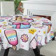 thumbnail image 5 of hello kitty Round Tablecloth Water Resistant Washable Polyester Table Cloth Decorative Fabric Table Cover for Dining Table, Buffet Parties and Camping, 5 of 5