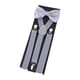 thumbnail image 2 of Tirantes para hombre, conjunto de pajarita, tirantes ajustables en forma de Y con Clips, banda elástica, pantalones, tirantes para fiesta de vestido gris, 2 of 9