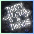 thumbnail image 4 of Shinelab Thirty Flirty & Thriving Neon Sign, Thirty Flirty Thriving Led Sign, Thirty Led Light Birthday 2767, 4 of 5