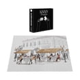 thumbnail image 3 of Ambesonne Cafe Jigsaw Puzzle Durable Cardboard, Relaxing People at Restaurant, 1000 pcs, Persian Orange Pale Grey, 3 of 5