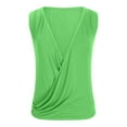 thumbnail image 3 of fatyb Tank Tops Women's Casual Sleeveless V Neck Wrap Shirts Solid Color Summer Vacation Tee Blouses, 3 of 5