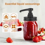 4 Pcs Stainless Steel Jar Syrup Dispenser Pump Lid for 16 oz Regular Mouth Easy to Install Honey Sauce Dispenser Injector Lid Enduring Coffee Syrup Distributor Pump Cover