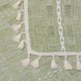 thumbnail image 4 of Cortina Boho Deeprove, 132 x 183 cm, panel con borlas de color verde salvia, 4 of 7