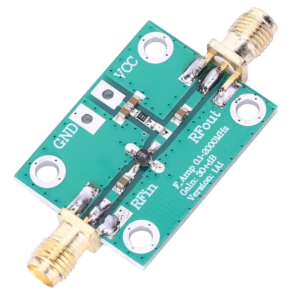 Módulo de placa LNA de bajo ruido para amplificador de banda ancha RF, 0,1-2000 MHz, ganancia de 30 dB