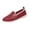Red, variant on DeHolifer Women's Casual Leather Slip On Shoes,Vintage Comfortable Round Toe Soft Sole Buckle Dressy Trendy Flat Walking Loafers