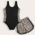 thumbnail image 2 of ibiyuan Ruffle Girls Swimsuits ,2 Piece Adjustable Straps Rash Guard Bathing Suit for Girls Cutout Tankini for Girls with Belt Hawaiian Swimwear with Cover Up Beach Skirt,5-6 Years, 2 of 9