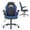 Blue, variant on CONCETTA PU Leather Computer Gaming Desk Chair, Ergonomic Adjustable Swivel Racing Chair with Flip-up Armrest, Black Blue