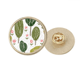 thumbnail image 1 of árbol abstracto arte patron plantas Broche de oro metálico circular, 1 of 3