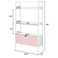 thumbnail image 5 of BYO Kids Ladder Bookcase with Drawer, Pink/White, 5 of 6