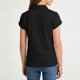 thumbnail image 4 of Top de Manga Corta para Niños Rayas Botón Arriba Camiseta Casual Suéter Algodón Mezcla Blusa Medio a Grande Verano, 4 of 7