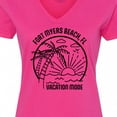 thumbnail image 4 of Inktastic Summer Vacation Mode Fort Myers Beach Florida Women's V-Neck T-Shirt, 4 of 5