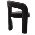 thumbnail image 6 of Modern Velvet Dining Chair Set of 2, Funky Barrel Accent Chairs, Upholstered Armchair Comfy Side Chair for Kitchen Living Room Dining Room, Black, 6 of 8