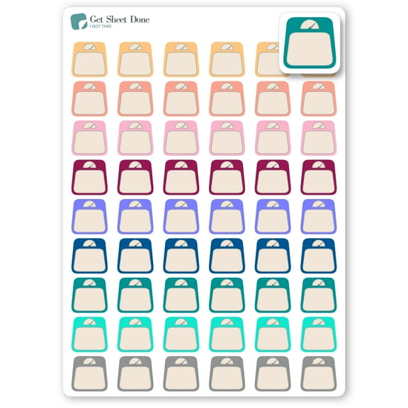 Weight Tracker Planner Stickers / Write In / Bullet Journaling / Bujo / Essential Productivity Stickers