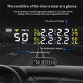 thumbnail image 2 of Tignapoo Solar-Powered Wireless HUD Display with GPS Speed, Altitude, Time, Tire Pressure & Temperature Monitoring, 4 External Sensors, Black X1, 2 of 6