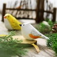 thumbnail image 3 of Naiovety Pájaro de artesanía miniatura colorido tallado en figuritas decoración colección de arte hogar Oficina sala de estar Kits y herramientas para tallar Rosa Gorrión, 3 of 6