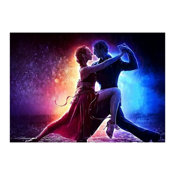 Yeacher DIY Oil Painting on Canvas Paint by Number Kit Dancing People Landscape Pattern for Adults Kids Beginner Craft Home Wall Decor Gift Frameless 16 x 20 Inch