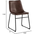 thumbnail image 3 of Mid Century Centiar Dining Bucket Chair Pack of 2, Metal, Black, 3 of 8
