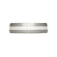 thumbnail image 6 of Mens Chisel 6mm Comfort Fit Satin Titanium Wedding Band Ring with Sterling Silver Inlay for Men, 6 of 7