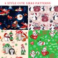 thumbnail image 6 of Christmas Wrapping Paper for Boys Girls Kids - 4 Styles Cute Xmas Gift Wrap Paper for Baby Birthday New Year Party - 8 Large Sheets, 27 x 37 inch, 6 of 7