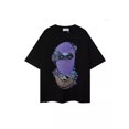 thumbnail image 4 of Camiseta para Hombre 2024 Camiseta para Hombre Carta enmascarada Estampado para Hombre Casual Manga Corta Algodón Suelto Manga Corta Top, 4 of 5