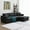 Black, variant on Harper & Bright Designs Modern Sectional Sofa with Convertible Ottoman L shaped Couch Set for Small Space Apartment Office, Beige