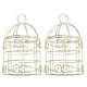 thumbnail image 1 of KAKOWELY 2 jaulas para pájaros retro doradas de hierro con diseño ahuecado, cestas para alimentar pájaros., 1 of 4