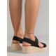 thumbnail image 3 of Women Minimalist Ankle Strap Slingback Wedge Sandals, 3 of 4