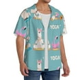 thumbnail image 4 of KLL Animal Meditation Print Men's Shirt Short Sleeve Button Down Summer Cuba Beach Shirts- 4X-Large, 4 of 7