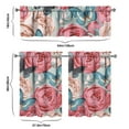 thumbnail image 6 of Country Farmhouse Curtains 36 Inch Short - 3 Panel Bohemian Floral Set with Vintage Botanical Print, Rod Pocket, 6 of 6