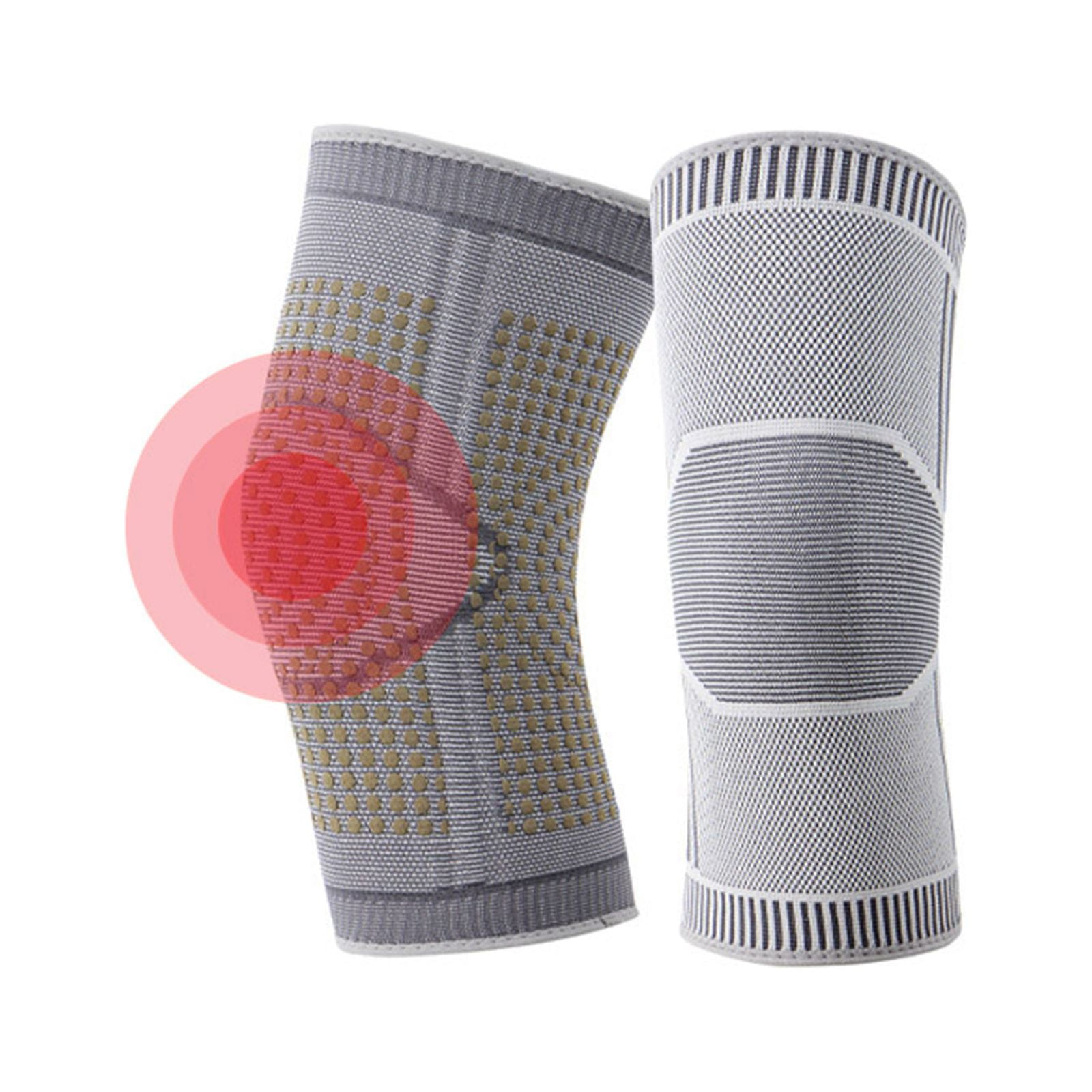 Self-Heated Knee Brace for Men & Women Protection Wormwood Hot Compression Windproof Leg-Warmers Unisex Footless Elderly Cycling Kneepads