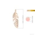 thumbnail image 3 of ANGARA Natural Diamond Encrusted Leaf Pendant in 14K Rose Gold for Women (Size-1.1mm| Color-K| Clarity-I3) | April Birthstone, Birthday, Anniversary, Jewelry Gift for Women | Natural Diamond Necklace, 3 of 7
