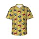 thumbnail image 1 of Fotbe 90s Audio Tape Camisa Hawaiana para Hombre Unisex – Camisa Casual de Verano con Botones de Manga Corta de Algodón y Lino,Medium, 1 of 7