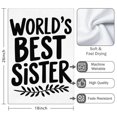 thumbnail image 3 of 2 Pcs Funny Kitchen Towels,World‘s Best Sister Microfiber Dish Towels,Kitchen Tea Towels,Kitchen Towel Set (18" X 26"), 3 of 3