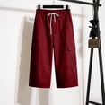 thumbnail image 5 of Delayuji Women's Cargo Pant Short Summer Comfortable Cargo Pants with Multiple Pocket, 5 of 7