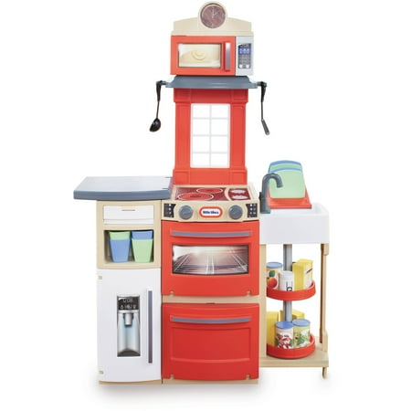 Little Tikes Cook 'n Store Kitchen, Red, with 32-piece Accessory