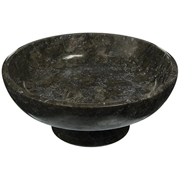 Charcoal 10" x 10" Fruit Bowl on Pedestal