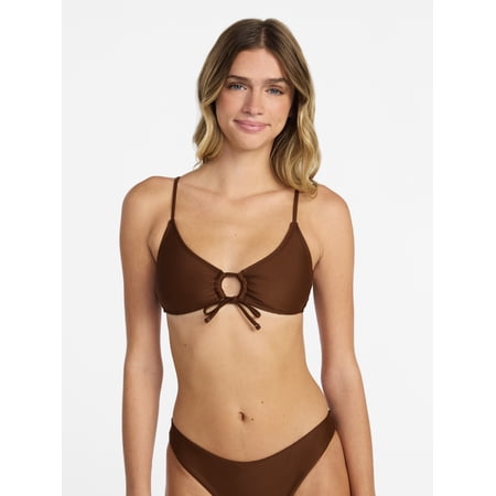 No Boundaries Essentials O-Ring Bikini Top, Women’s XXS-XXL