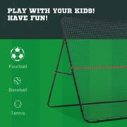 Soozier Adjustable Rebounder Net, Foldable Target Goal Bounce Back Net, for Soccer, Baseball, and Tennis Practice and Training