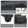 thumbnail image 4 of HISKC 100" Modern Convertible Sectional Sofa,L-shaped Reversible Couch Set with Free Pillows,4 Seat Suede Velvet Sleeper Sofa with Ottoman for Living Room,Apartment,Office,Grey, 4 of 10