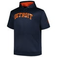 thumbnail image 2 of Men's Profile Navy Detroit Tigers Big & Tall Contrast Short Sleeve Pullover Hoodie, 2 of 3