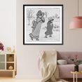 thumbnail image 3 of Historic Framed Print, [3 well-dressed children walking in snow], 17-7/8" x 21-7/8", 3 of 9