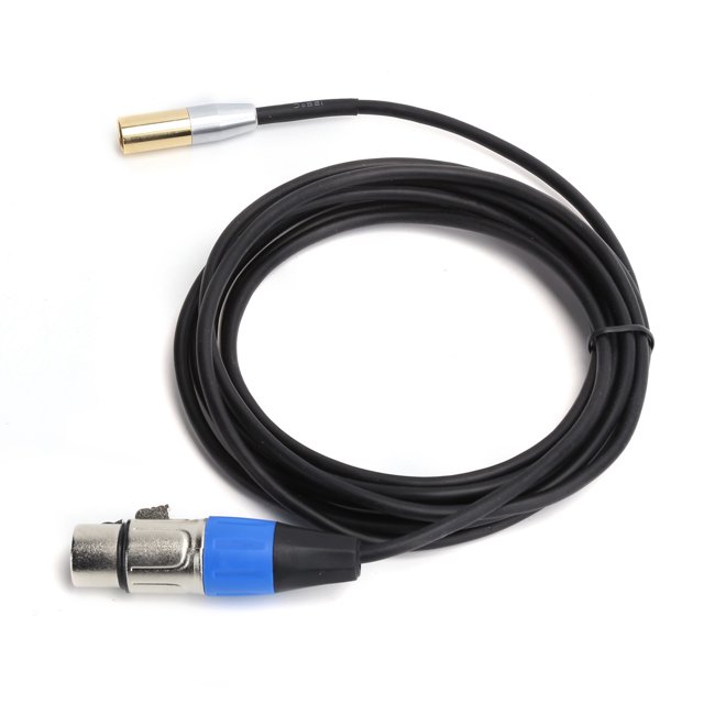 Cable de audio de micrófono ANGGREK Señal clara de alta fidelidad Macho a hembra Doble blindaje 3 pines Negro