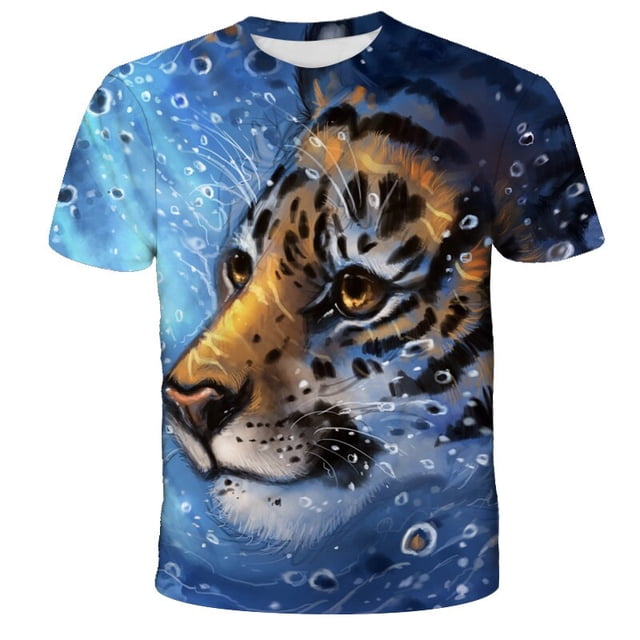 Summer Fashion Animal Dog Graphic T Shirts For Men Casual 3D Print Tee Hip Hop Harajuku Personality Round Neck Short Sleeve Top8T Gong Bohan LED