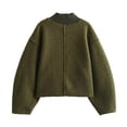 thumbnail image 3 of Tawop Sweatshirt Womens Tops Womens Sweatshirts Long Sleeve Warm Pullover Solid Green M, 3 of 3
