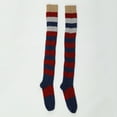 thumbnail image 5 of Yokua Womens Thigh High Socks Over the Knee Crochet Knit Colorful Striped Boot Socks, 5 of 20